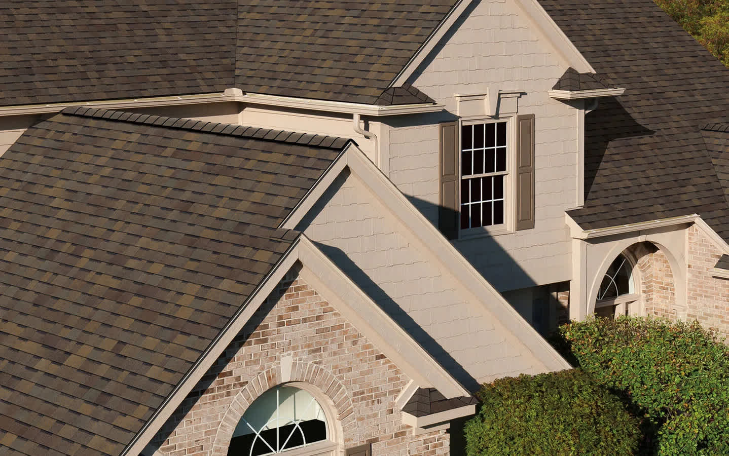 Teak architectural shingle roof