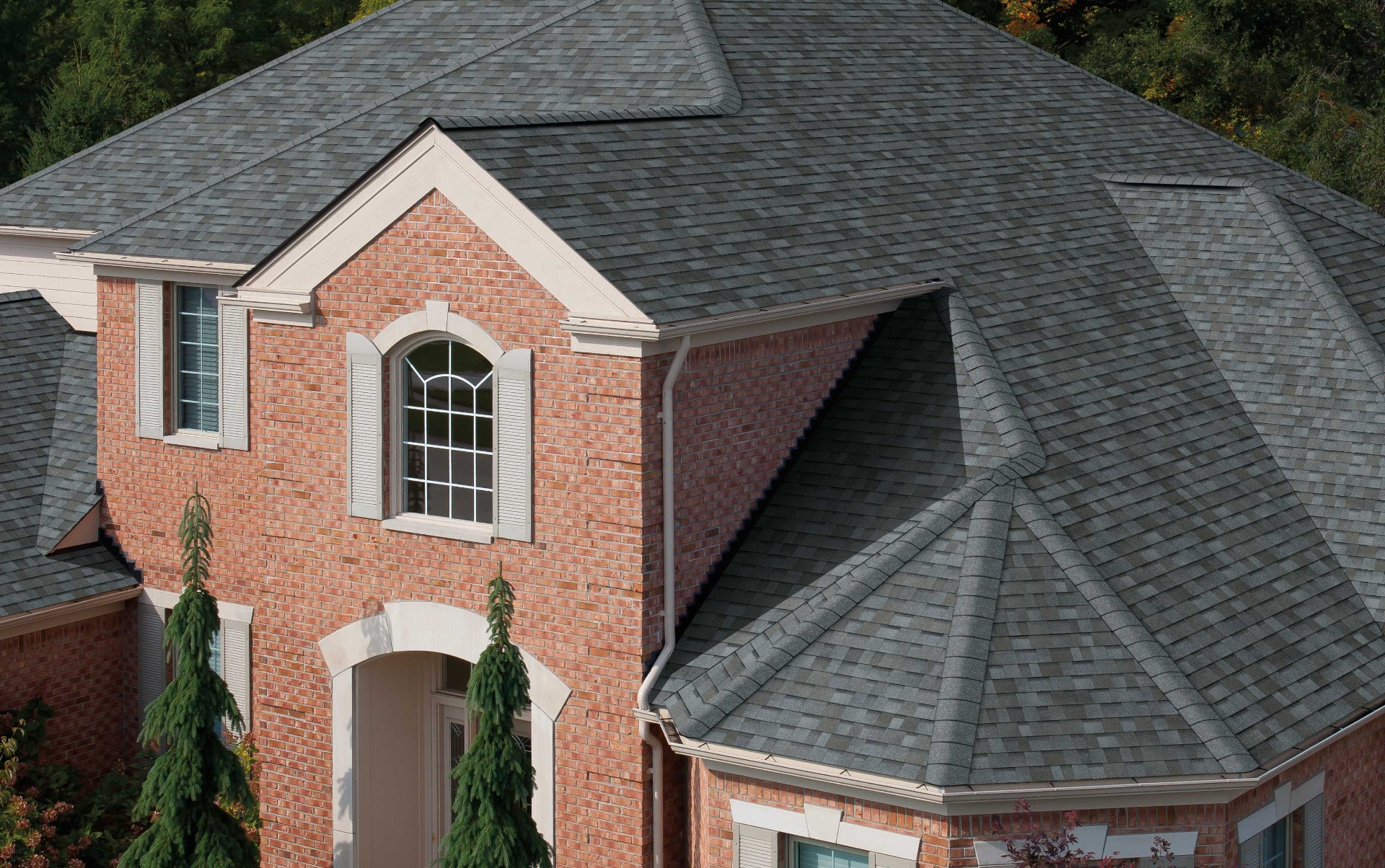 Quarry gray architectural shingle roof